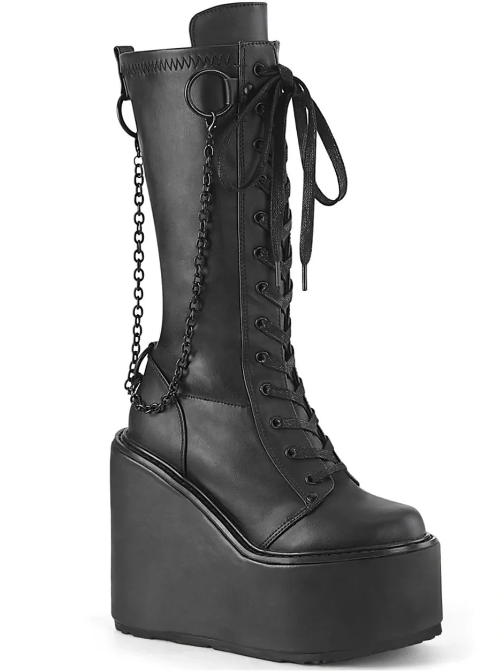 Demonia Swing-150 Platform STRETCH KNEE-HI Boots  Size 8
